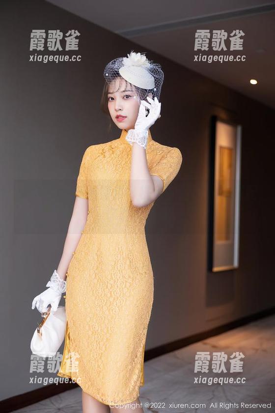 秀人网 - 美图特供，桃色奶酪的礼服搭配，你敢试试吗？